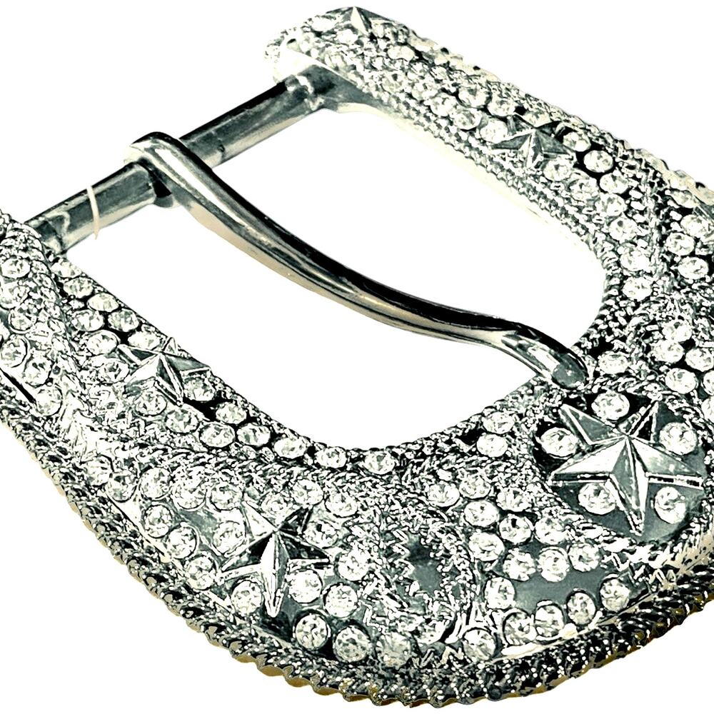 Isabella's Journey Large Statement Texas Star Belt Buckle Rhinestone Horseshoe